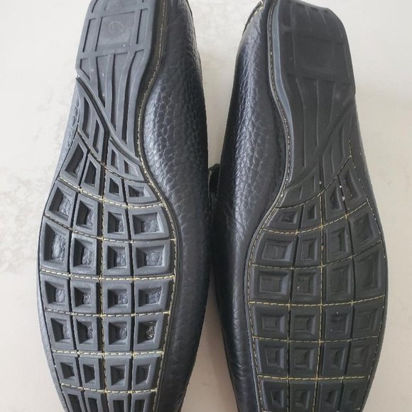Juno New York Men\'s Black Hide & Leather Loafers  size 11.5 - 12 M main image 7
